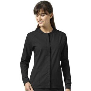 Vera Bradley V8102 Women's Ruth Warm-Up Scrub Jacket Black